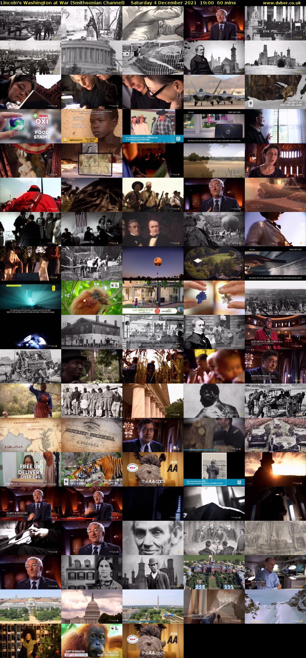 Lincoln's Washington at War (Smithsonian Channel) Saturday 4 December 2021 19:00 - 20:00