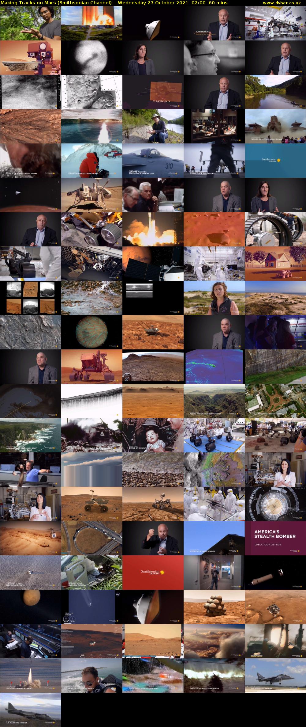 Making Tracks on Mars (Smithsonian Channel) Wednesday 27 October 2021 02:00 - 03:00