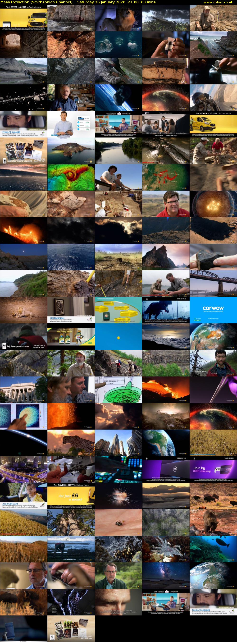 Mass Extinction (Smithsonian Channel) Saturday 25 January 2020 21:00 - 22:00