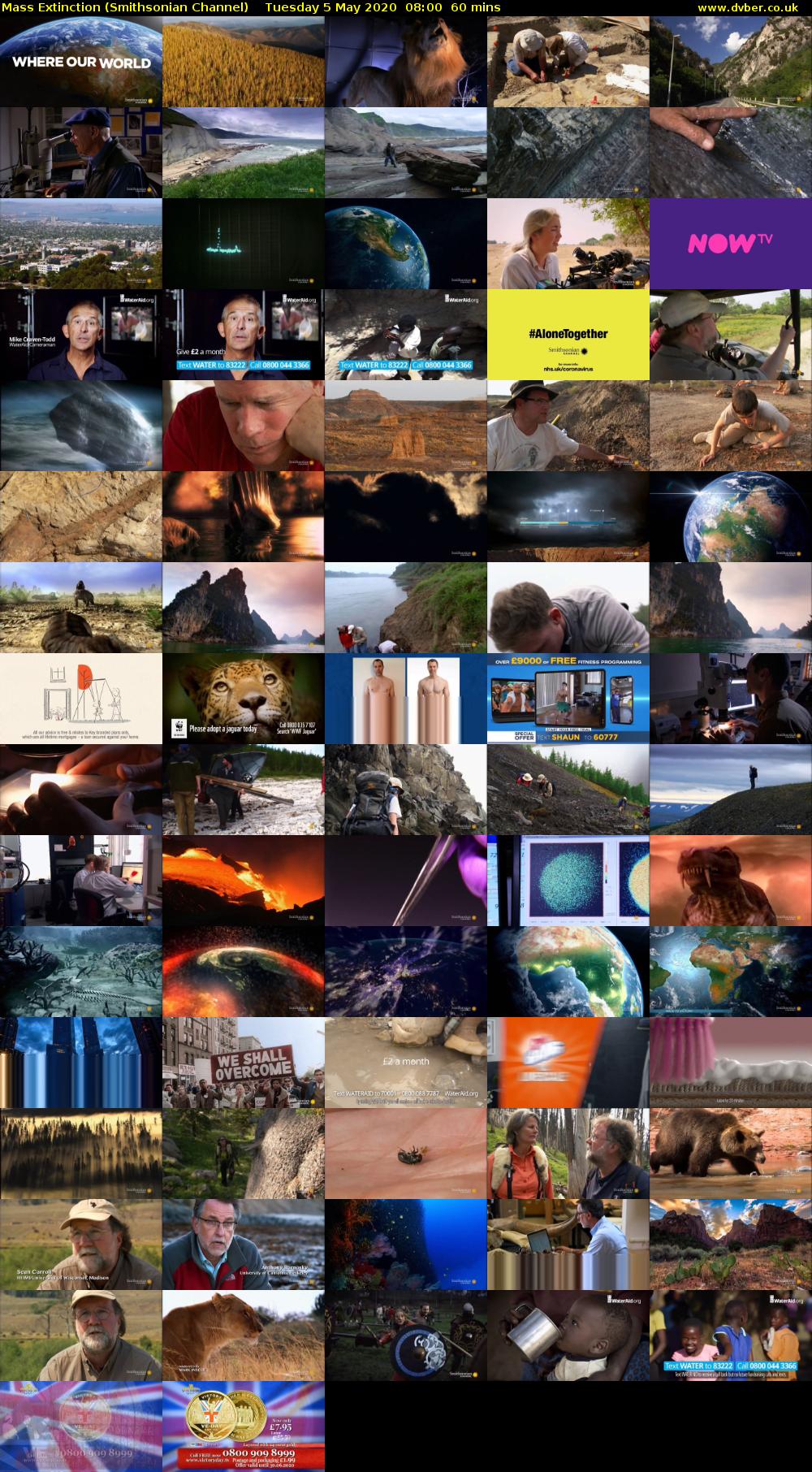 Mass Extinction (Smithsonian Channel) Tuesday 5 May 2020 08:00 - 09:00