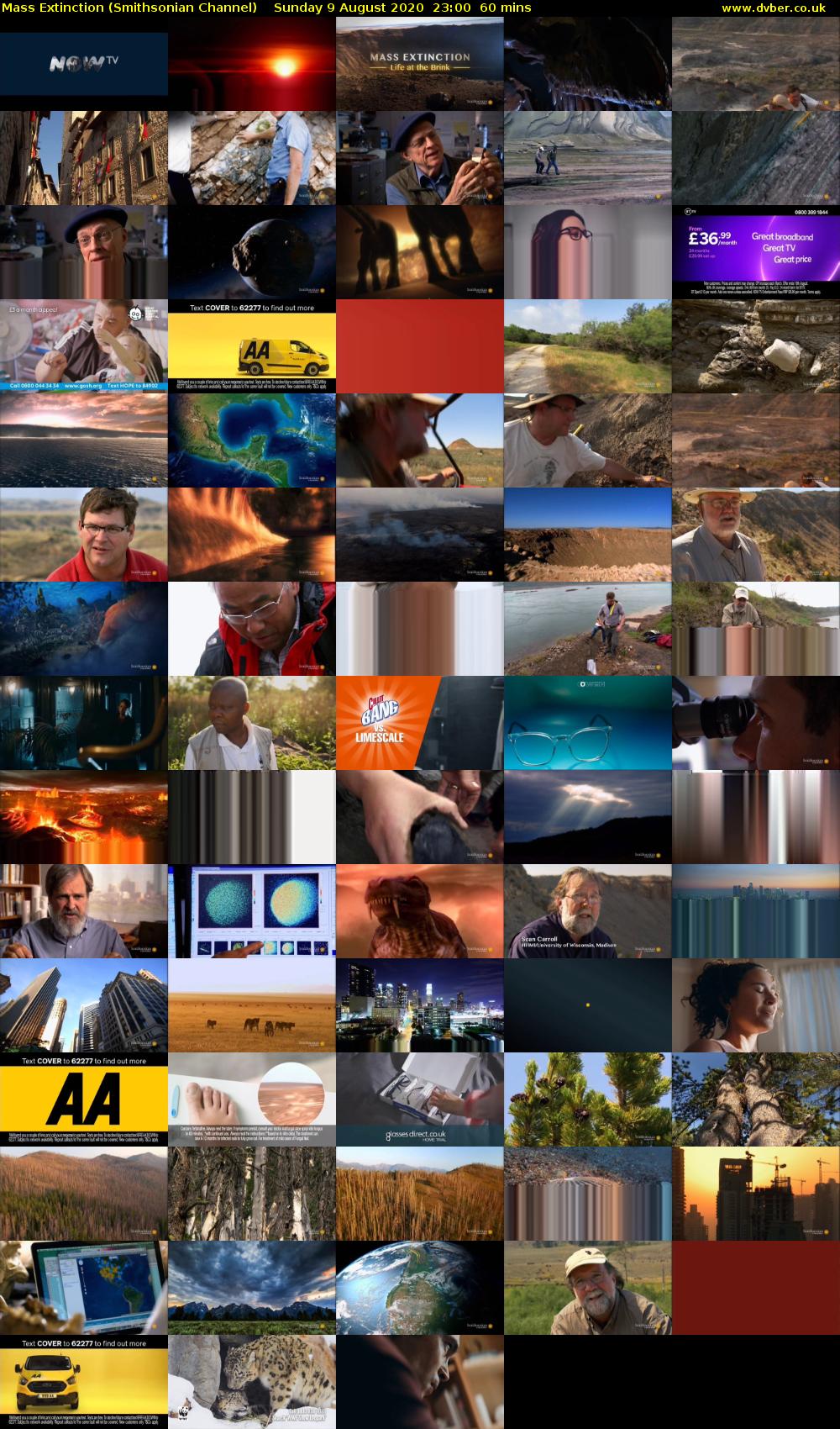 Mass Extinction (Smithsonian Channel) Sunday 9 August 2020 23:00 - 00:00