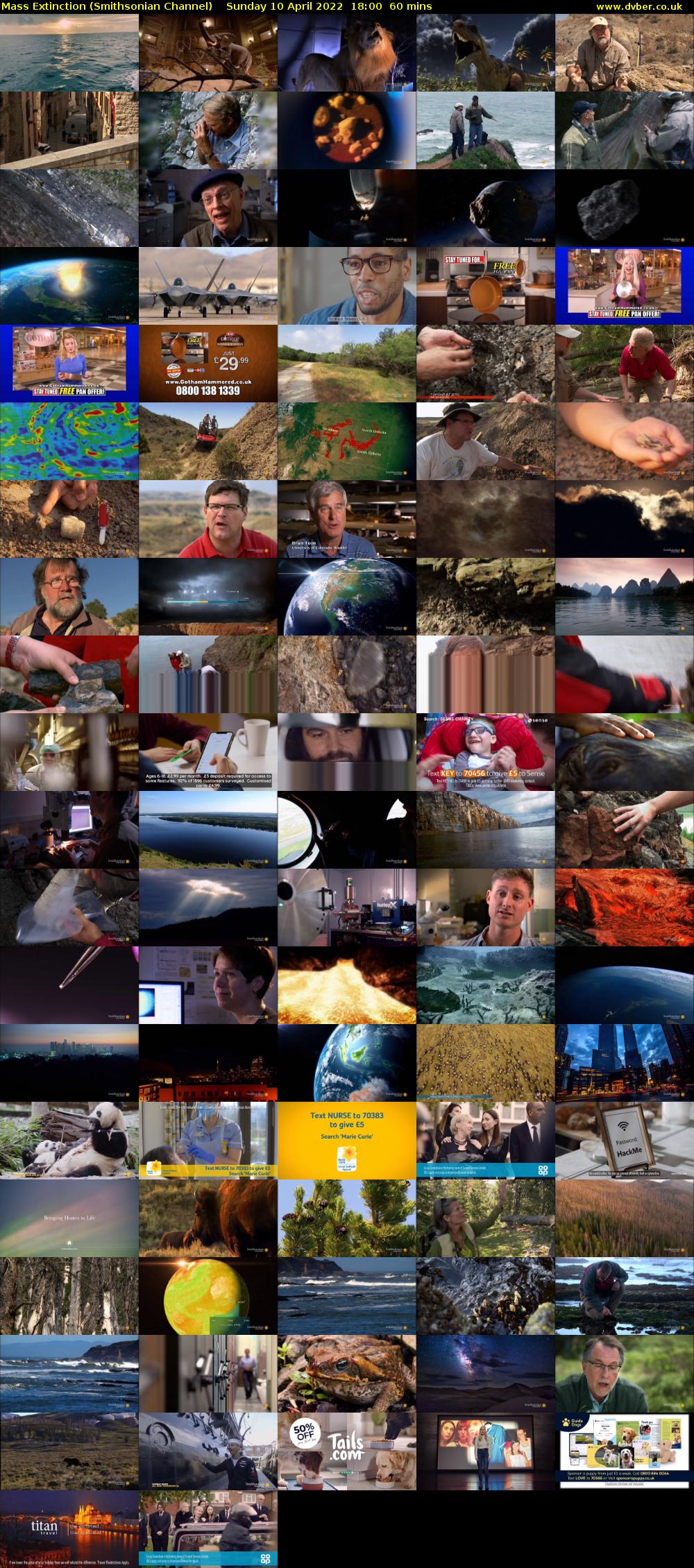 Mass Extinction (Smithsonian Channel) Sunday 10 April 2022 18:00 - 19:00