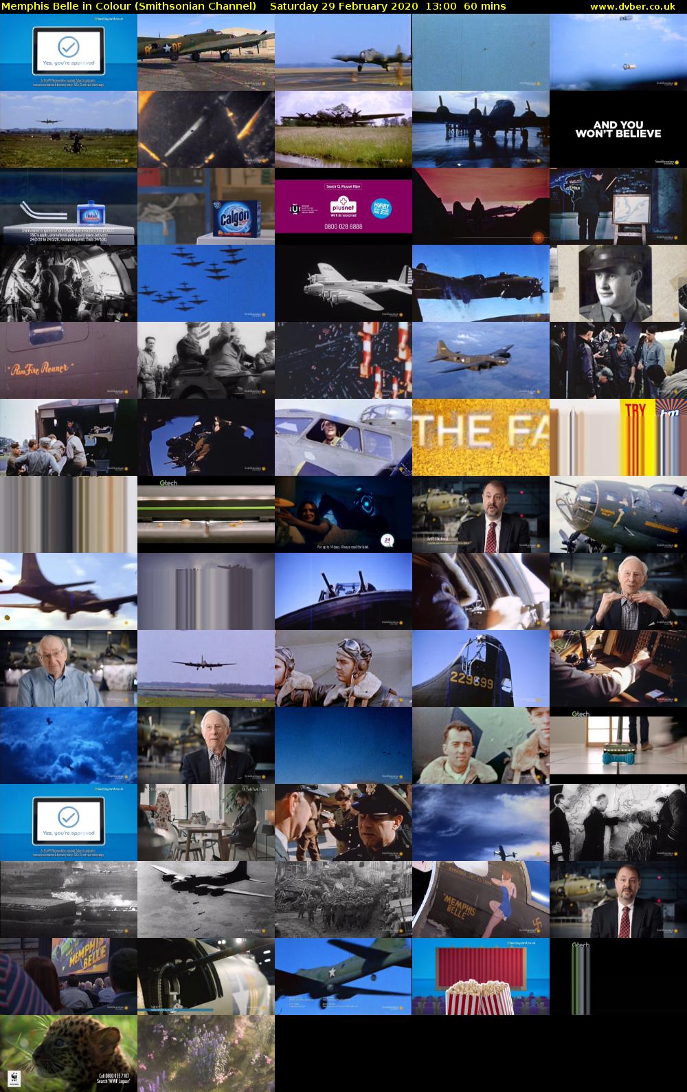 Memphis Belle in Colour (Smithsonian Channel) Saturday 29 February 2020 13:00 - 14:00