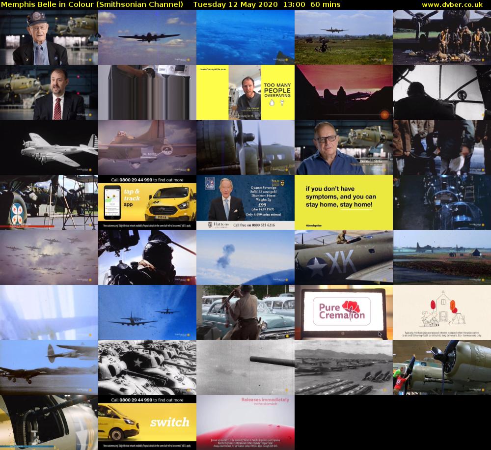 Memphis Belle in Colour (Smithsonian Channel) Tuesday 12 May 2020 13:00 - 14:00