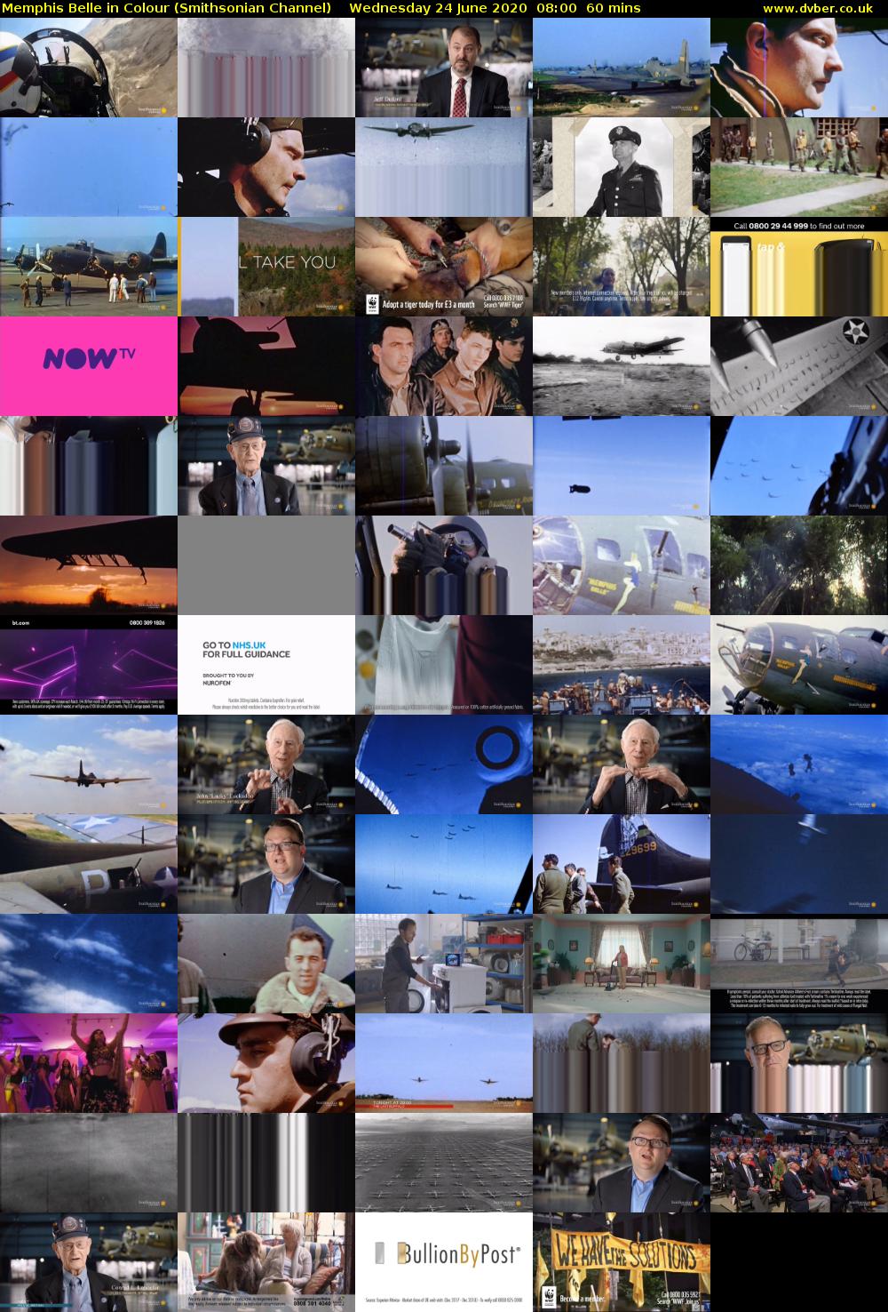 Memphis Belle in Colour (Smithsonian Channel) Wednesday 24 June 2020 08:00 - 09:00