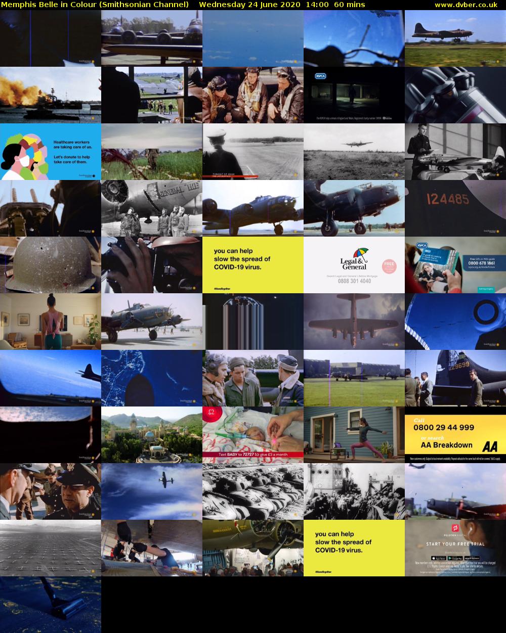 Memphis Belle in Colour (Smithsonian Channel) Wednesday 24 June 2020 14:00 - 15:00