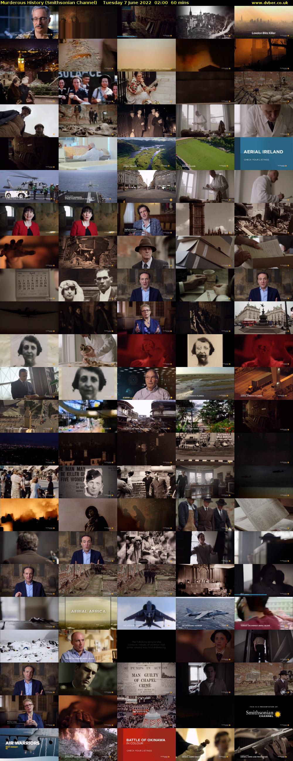 Murderous History (Smithsonian Channel) Tuesday 7 June 2022 02:00 - 03:00