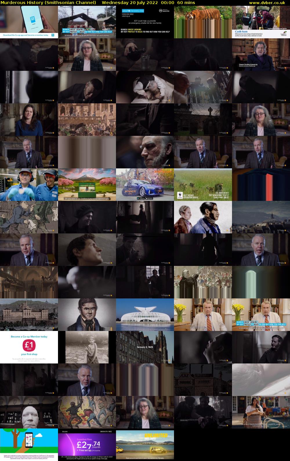 Murderous History (Smithsonian Channel) Wednesday 20 July 2022 00:00 - 01:00