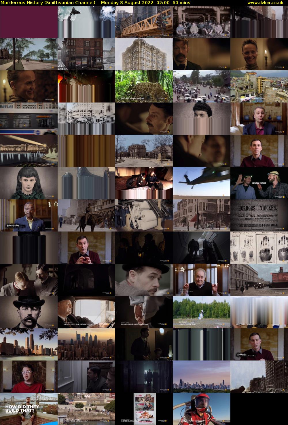 Murderous History (Smithsonian Channel) Monday 8 August 2022 02:00 - 03:00