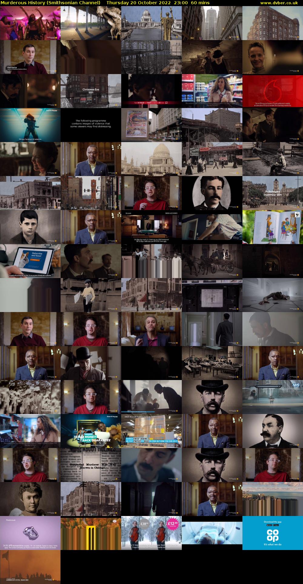 Murderous History (Smithsonian Channel) Thursday 20 October 2022 23:00 - 00:00