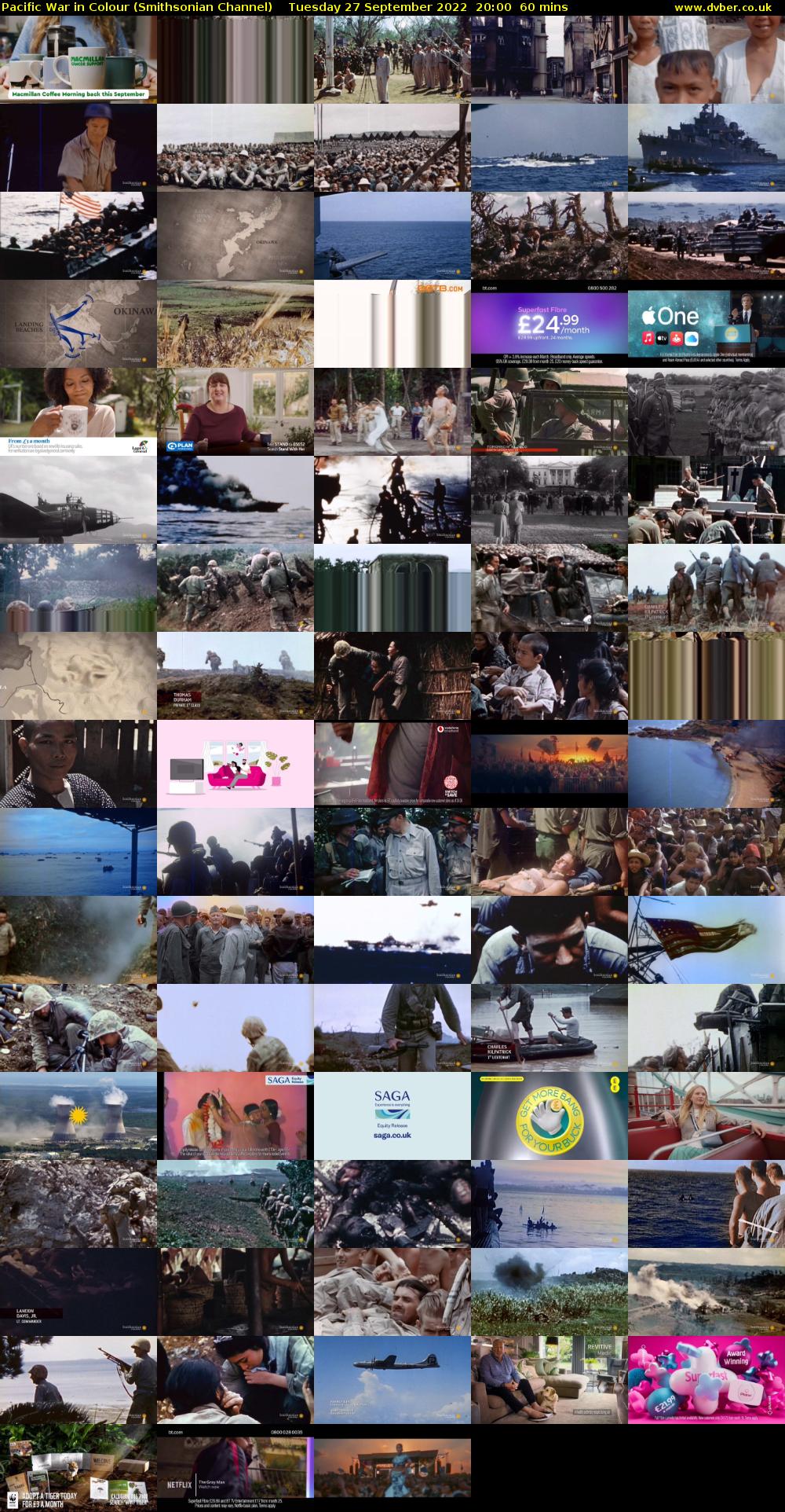 Pacific War in Colour (Smithsonian Channel) Tuesday 27 September 2022 20:00 - 21:00