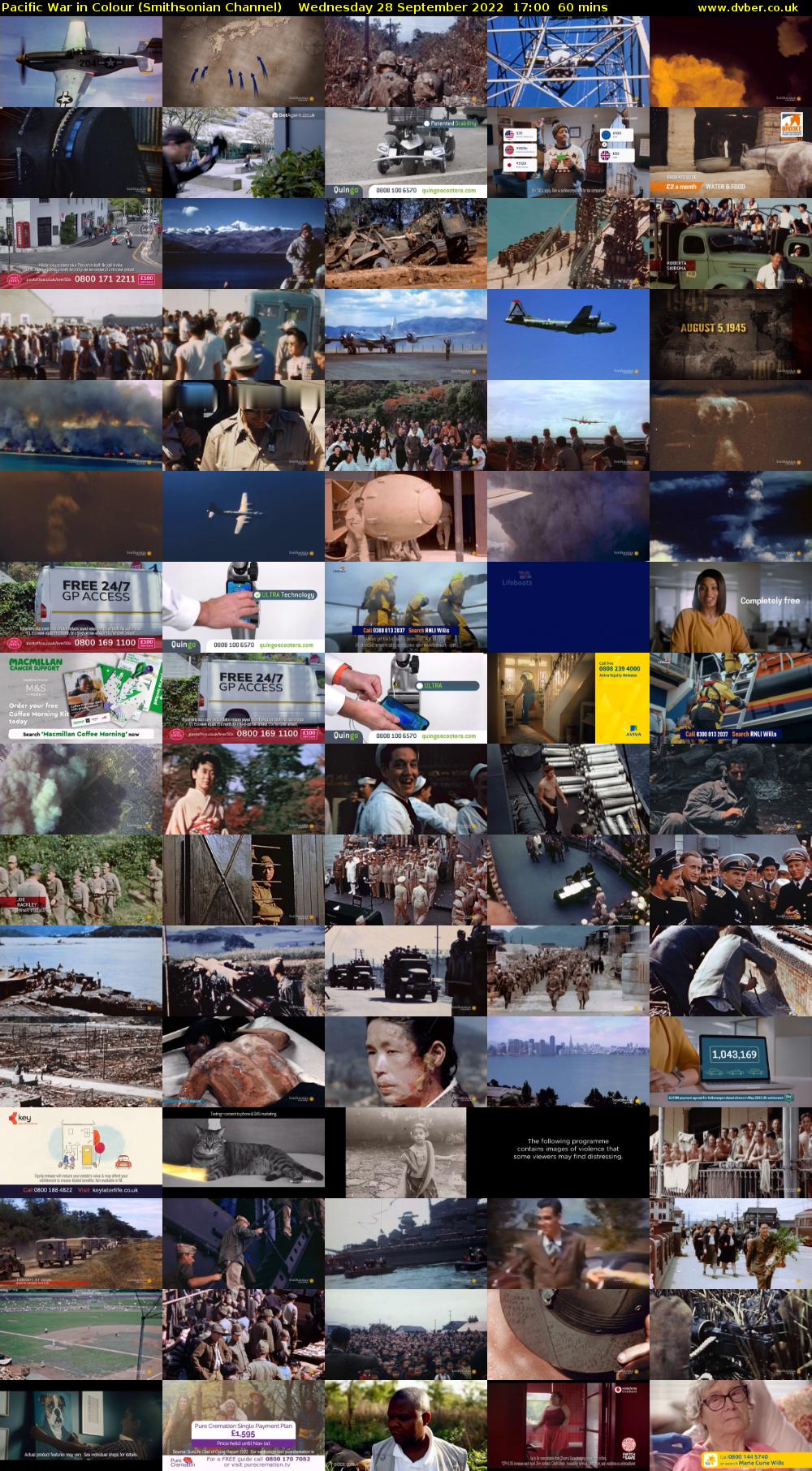 Pacific War in Colour (Smithsonian Channel) Wednesday 28 September 2022 17:00 - 18:00