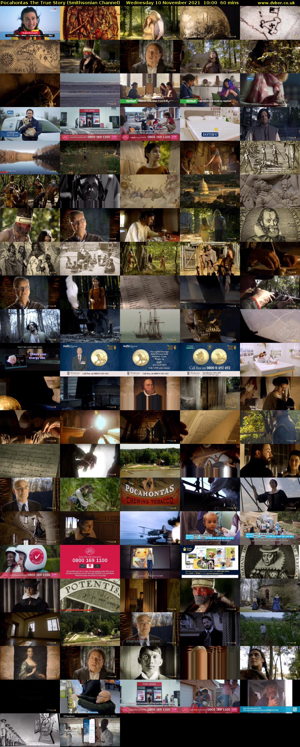 Pocahontas The True Story (Smithsonian Channel) Wednesday 10 November 2021 10:00 - 11:00