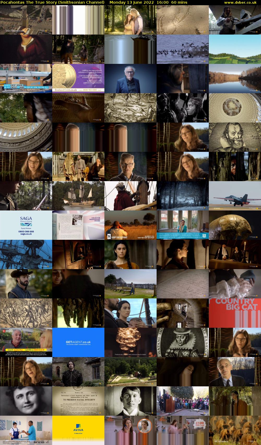 Pocahontas The True Story (Smithsonian Channel) Monday 13 June 2022 16:00 - 17:00