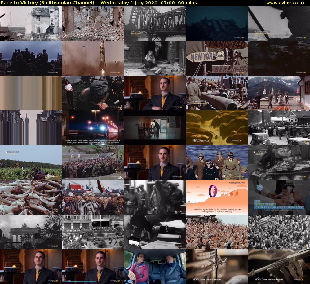 Race to Victory (Smithsonian Channel) Wednesday 1 July 2020 07:00 - 08:00