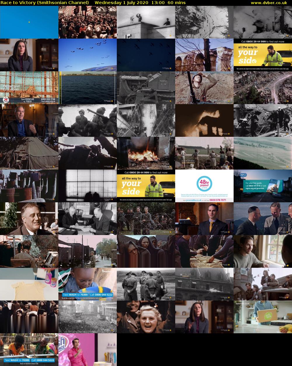Race to Victory (Smithsonian Channel) Wednesday 1 July 2020 13:00 - 14:00