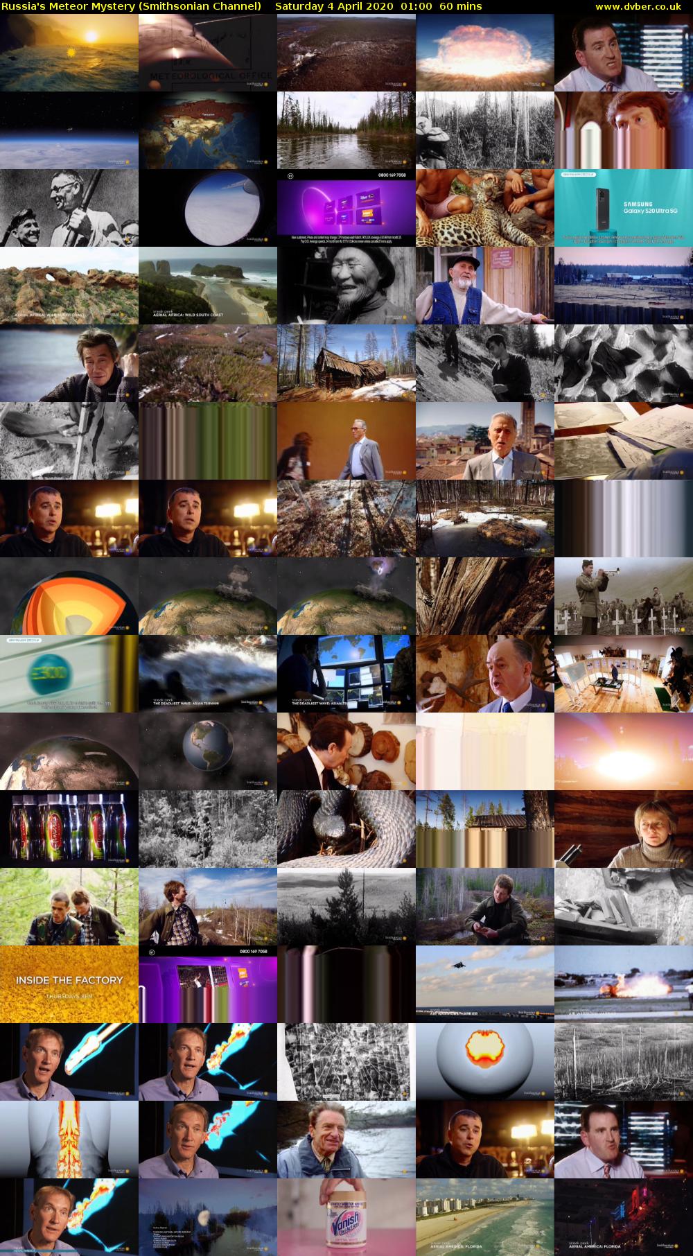 Russia's Meteor Mystery (Smithsonian Channel) Saturday 4 April 2020 01:00 - 02:00