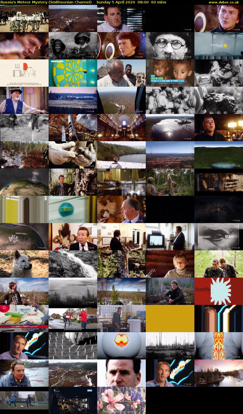 Russia's Meteor Mystery (Smithsonian Channel) Sunday 5 April 2020 08:00 - 09:00