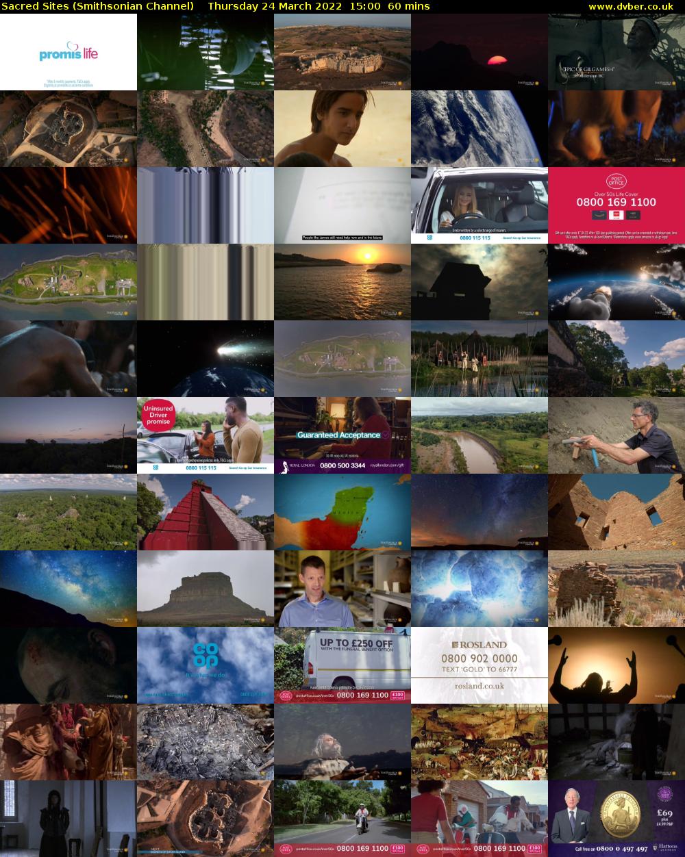 Sacred Sites (Smithsonian Channel) Thursday 24 March 2022 15:00 - 16:00