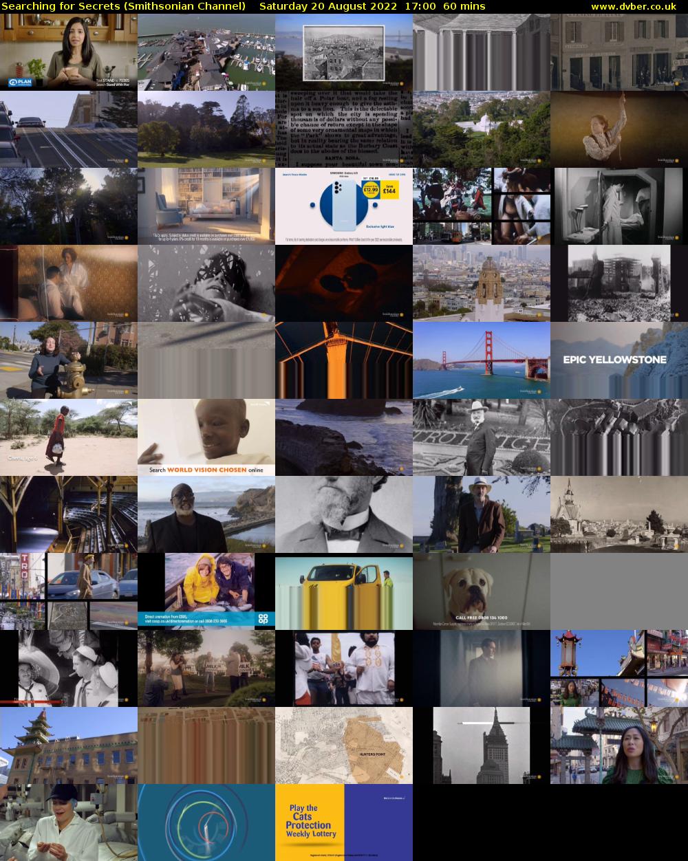 Searching for Secrets (Smithsonian Channel) Saturday 20 August 2022 17:00 - 18:00