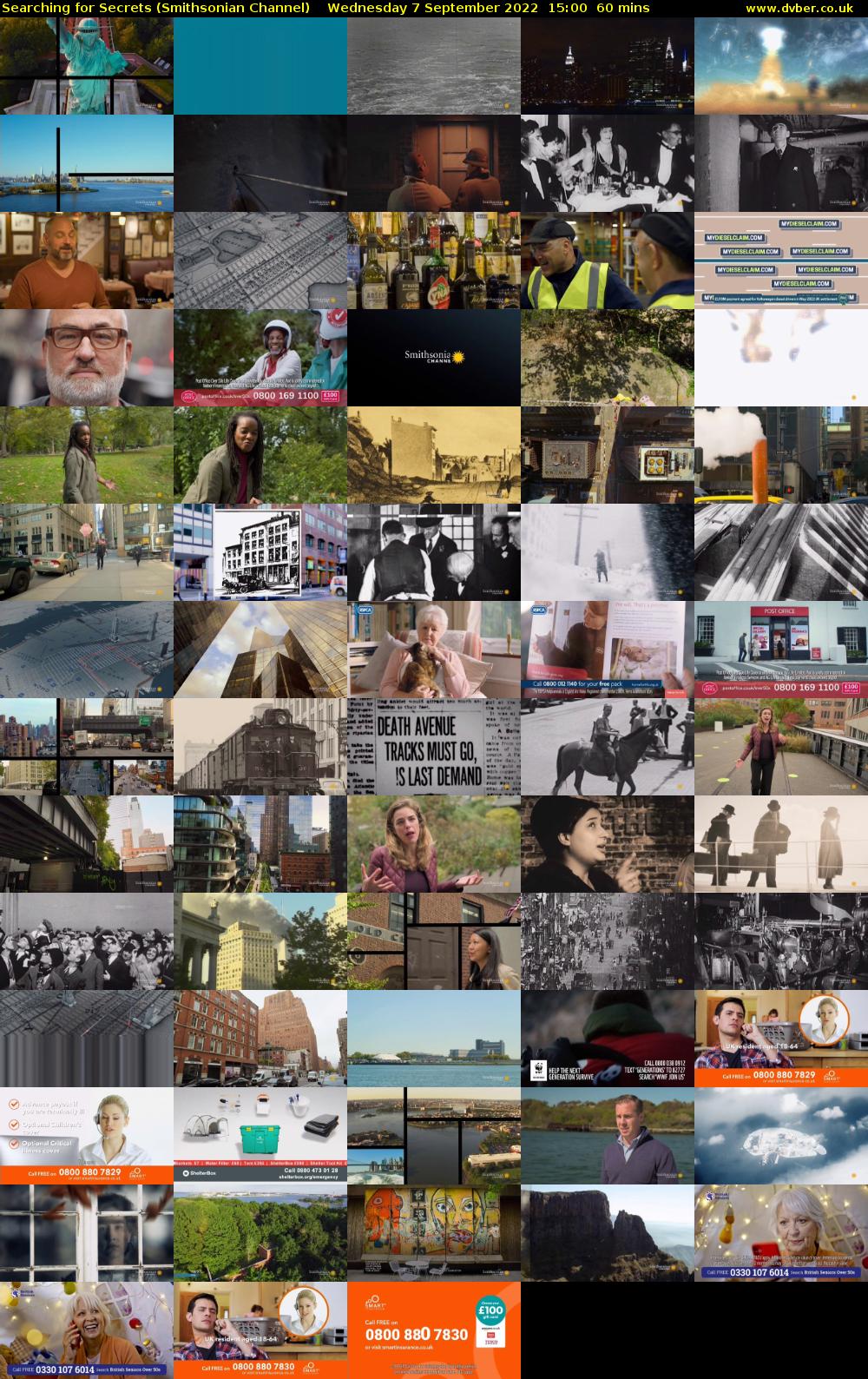 Searching for Secrets (Smithsonian Channel) Wednesday 7 September 2022 15:00 - 16:00