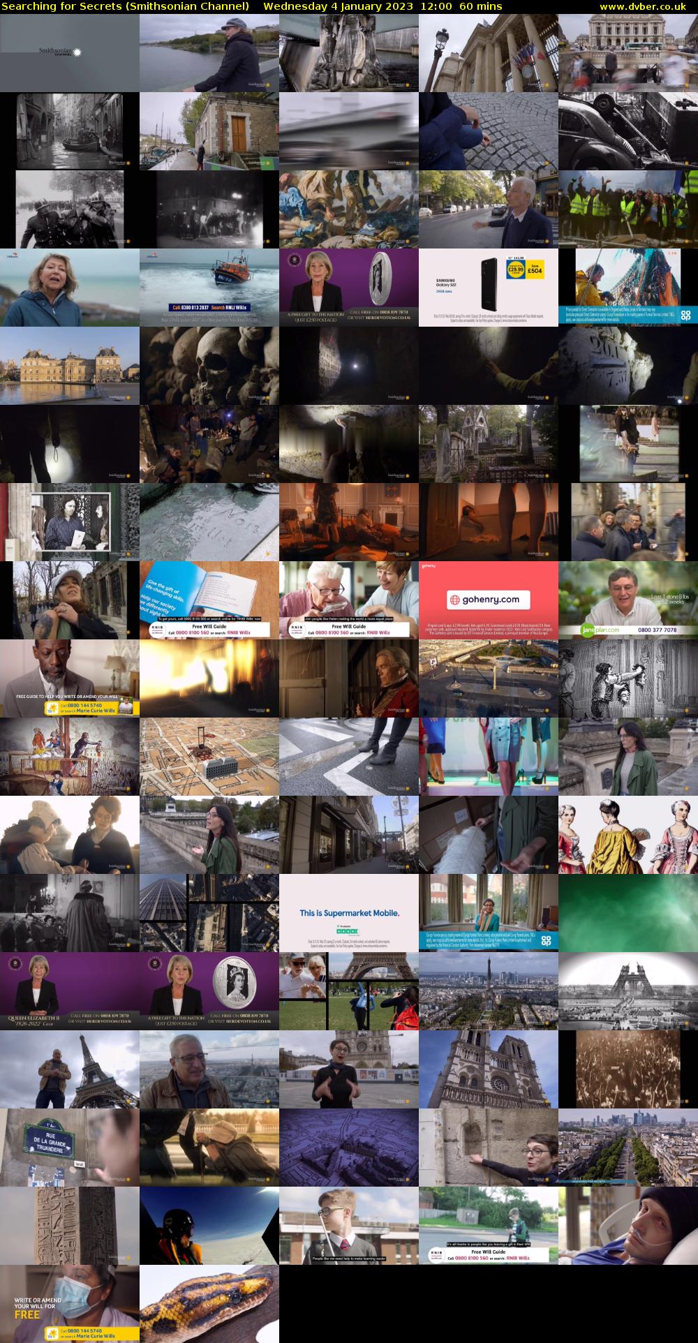Searching for Secrets (Smithsonian Channel) Wednesday 4 January 2023 12:00 - 13:00