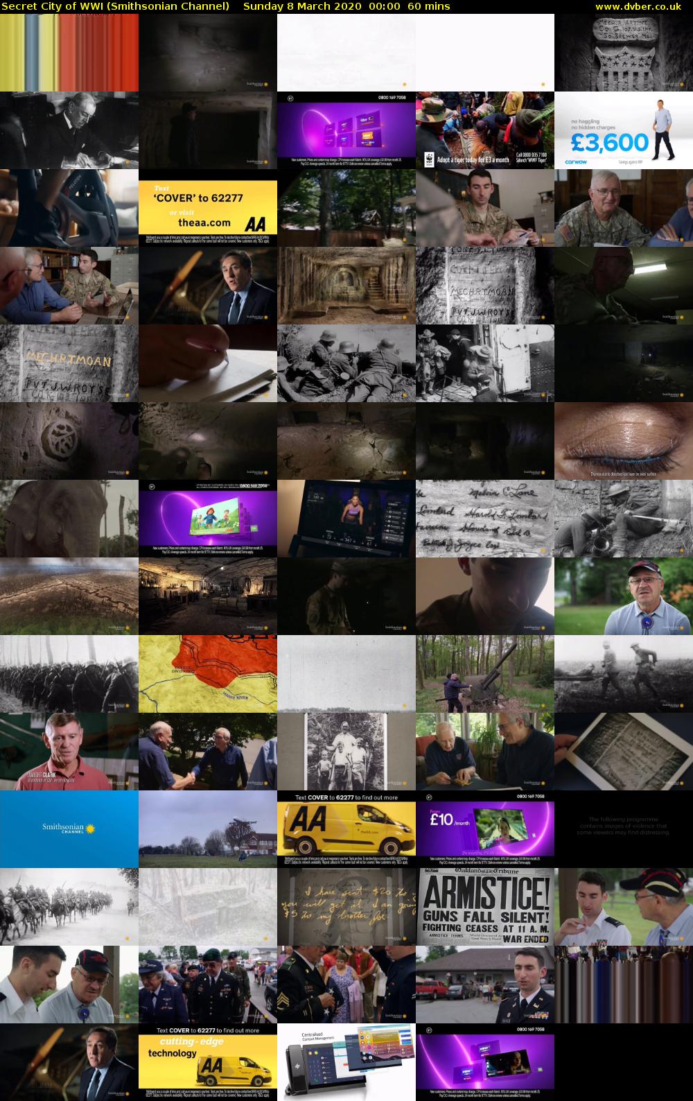 Secret City of WWI (Smithsonian Channel) Sunday 8 March 2020 00:00 - 01:00