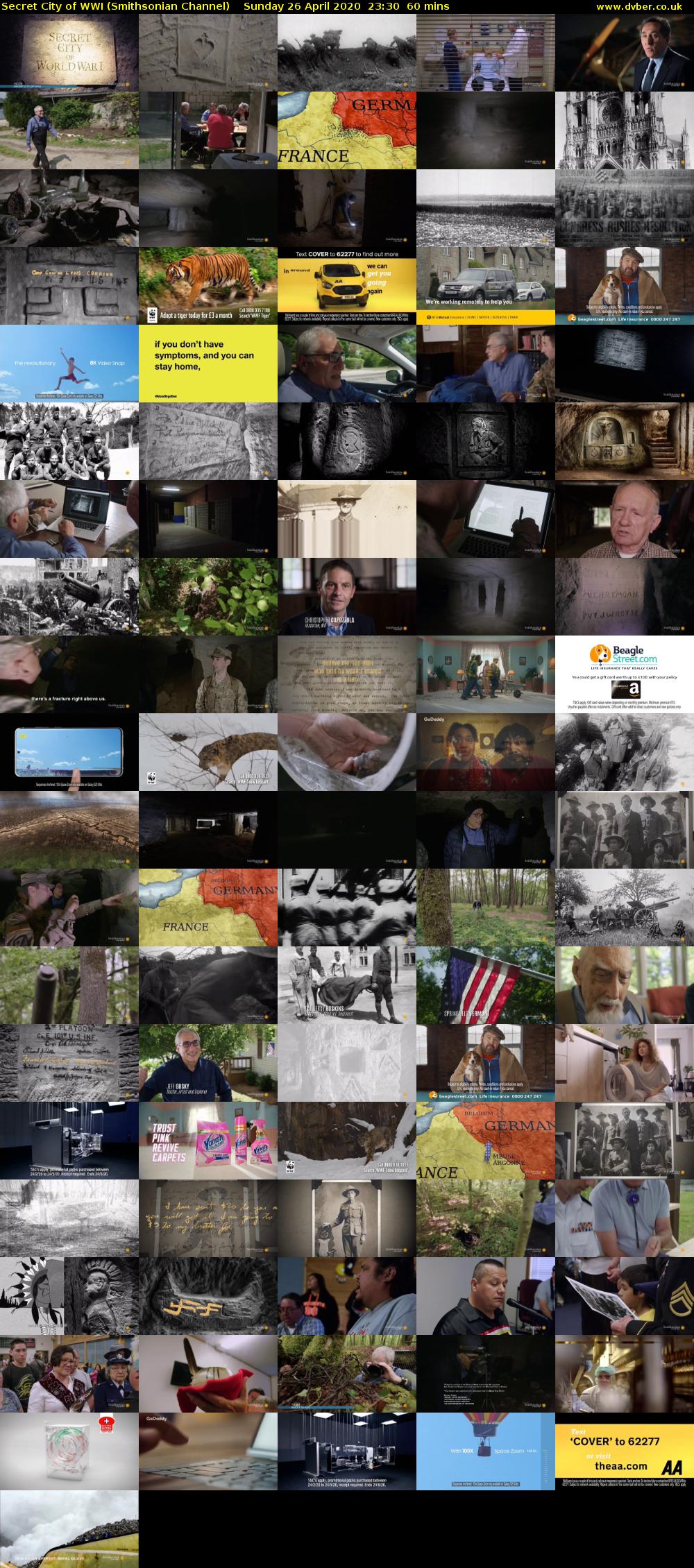 Secret City of WWI (Smithsonian Channel) Sunday 26 April 2020 23:30 - 00:30