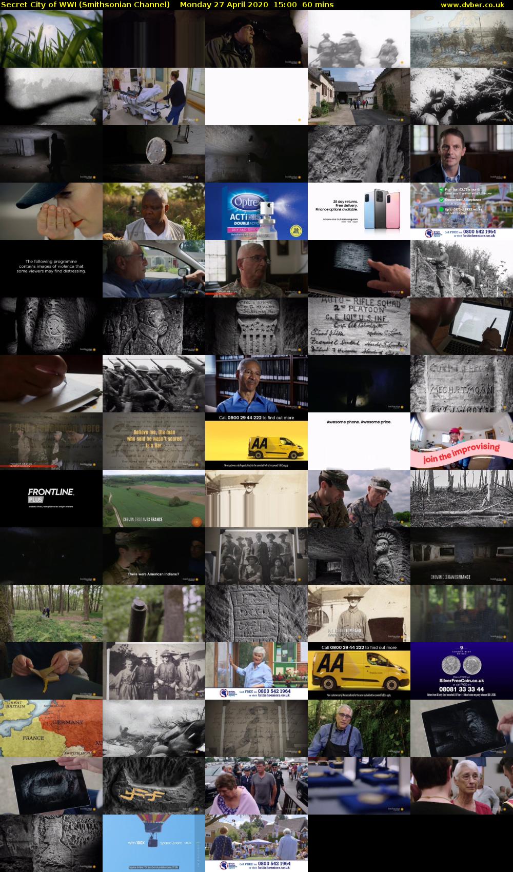 Secret City of WWI (Smithsonian Channel) Monday 27 April 2020 15:00 - 16:00