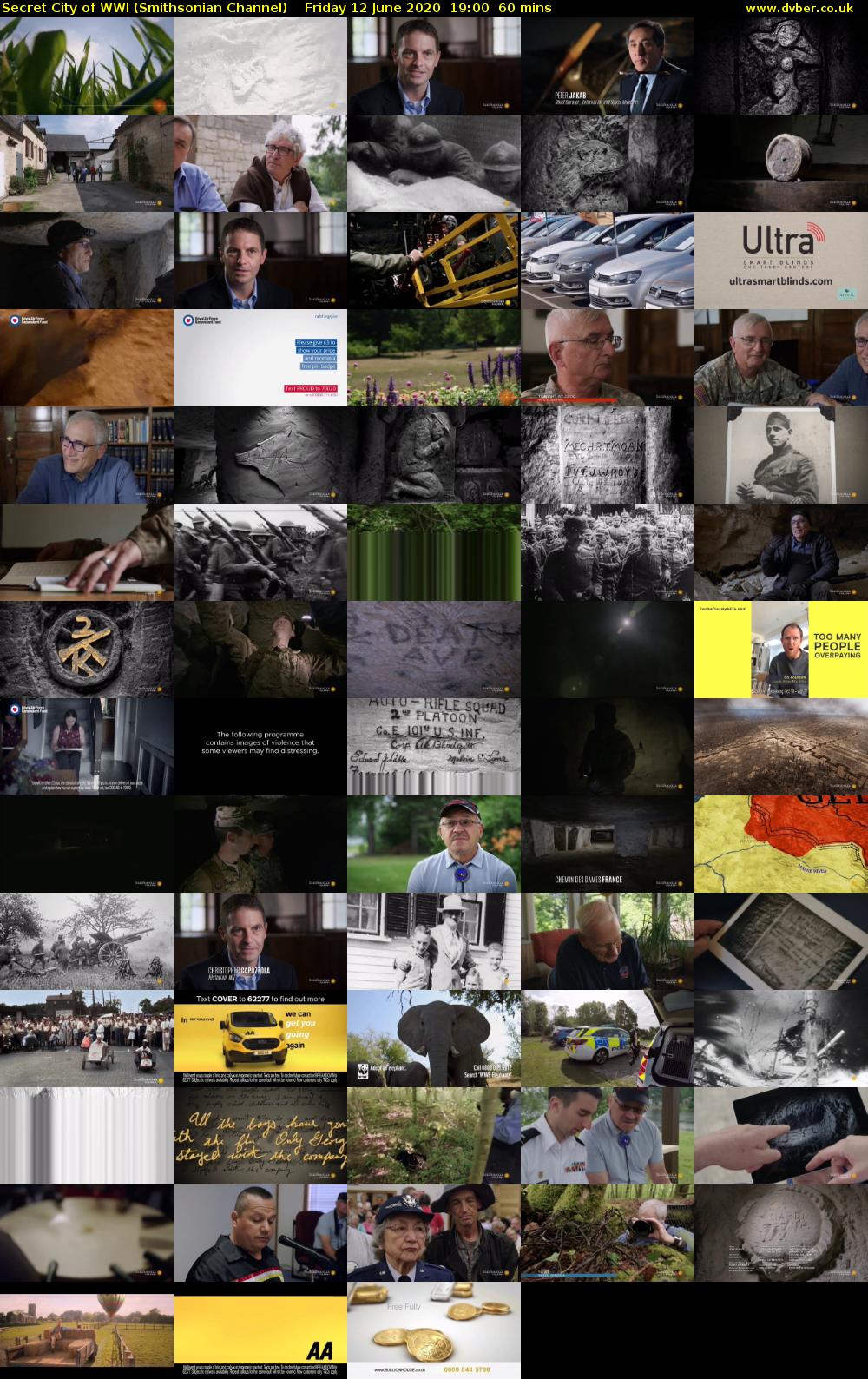 Secret City of WWI (Smithsonian Channel) Friday 12 June 2020 19:00 - 20:00