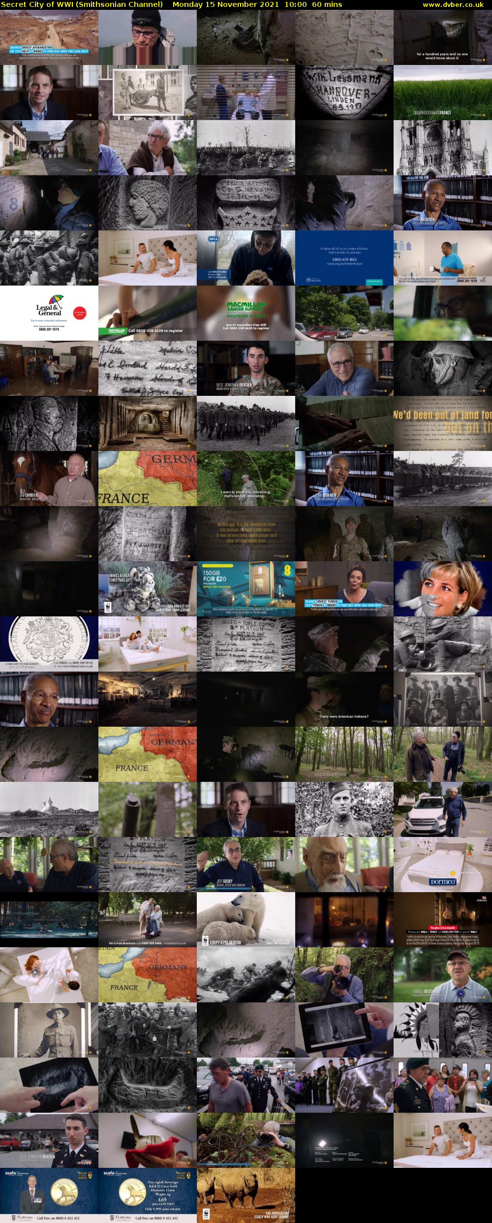 Secret City of WWI (Smithsonian Channel) Monday 15 November 2021 10:00 - 11:00
