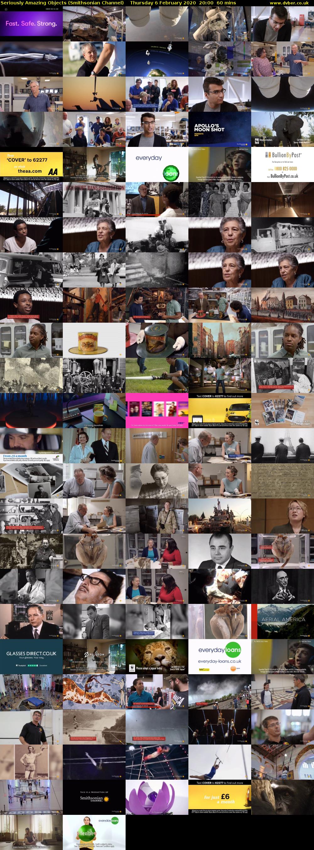Seriously Amazing Objects (Smithsonian Channel) Thursday 6 February 2020 20:00 - 21:00
