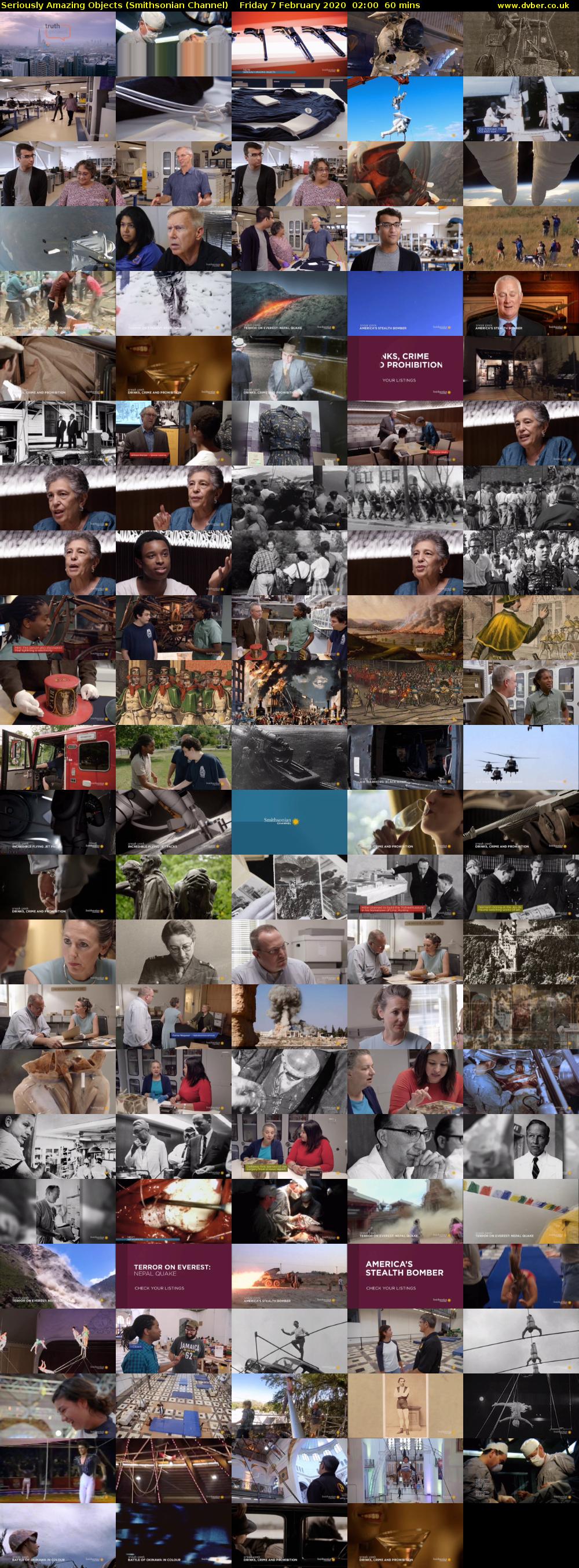 Seriously Amazing Objects (Smithsonian Channel) Friday 7 February 2020 02:00 - 03:00