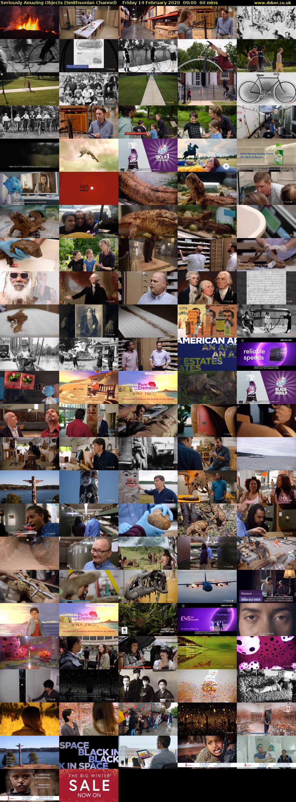 Seriously Amazing Objects (Smithsonian Channel) Friday 14 February 2020 09:00 - 10:00