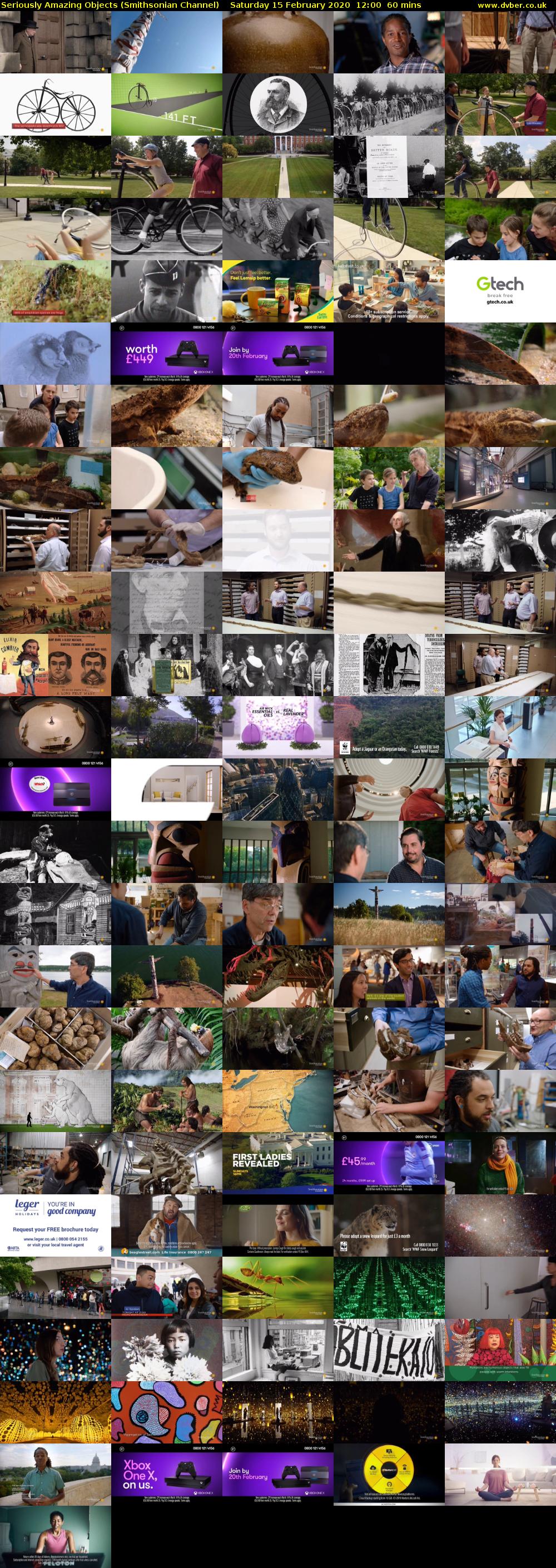 Seriously Amazing Objects (Smithsonian Channel) Saturday 15 February 2020 12:00 - 13:00