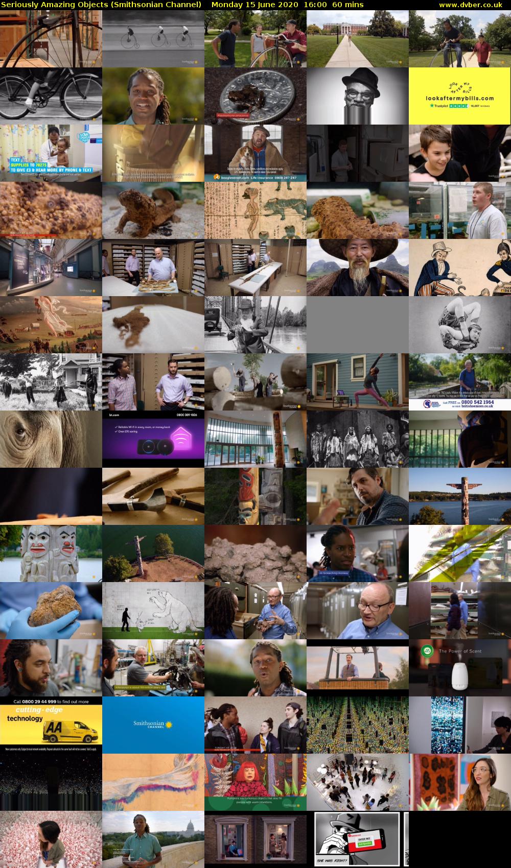 Seriously Amazing Objects (Smithsonian Channel) Monday 15 June 2020 16:00 - 17:00