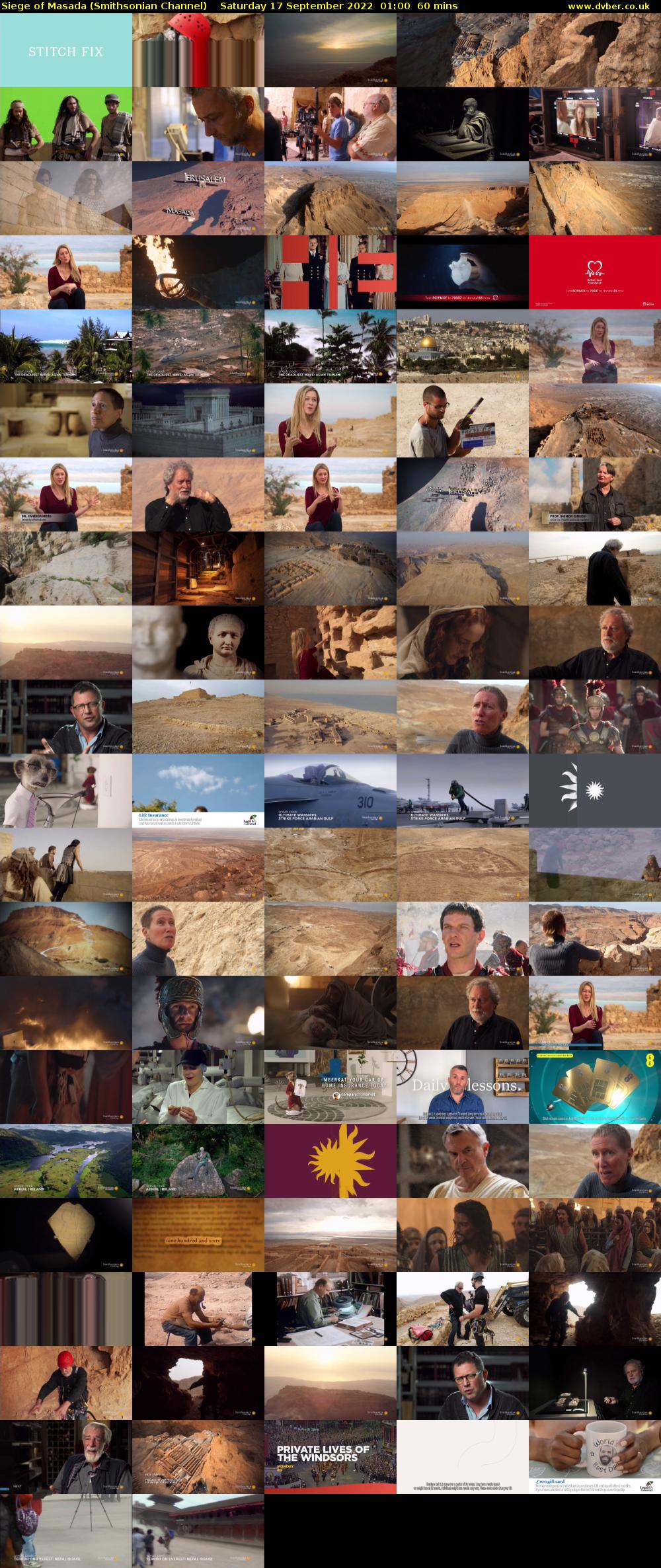 Siege of Masada (Smithsonian Channel) Saturday 17 September 2022 01:00 - 02:00