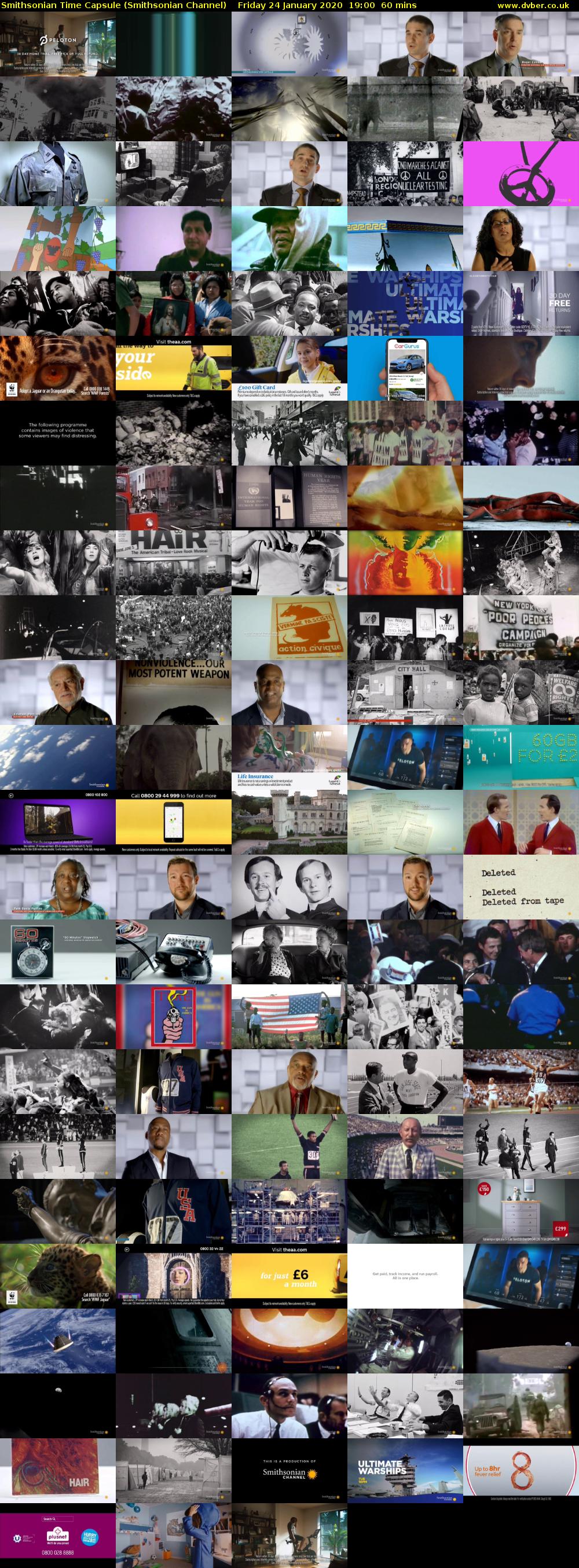Smithsonian Time Capsule (Smithsonian Channel) Friday 24 January 2020 19:00 - 20:00
