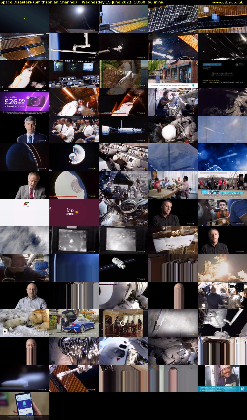 Space Disasters (Smithsonian Channel) Wednesday 15 June 2022 18:00 - 19:00