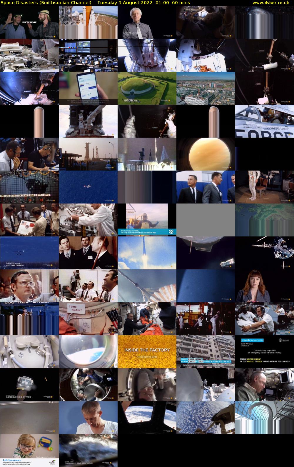 Space Disasters (Smithsonian Channel) Tuesday 9 August 2022 01:00 - 02:00