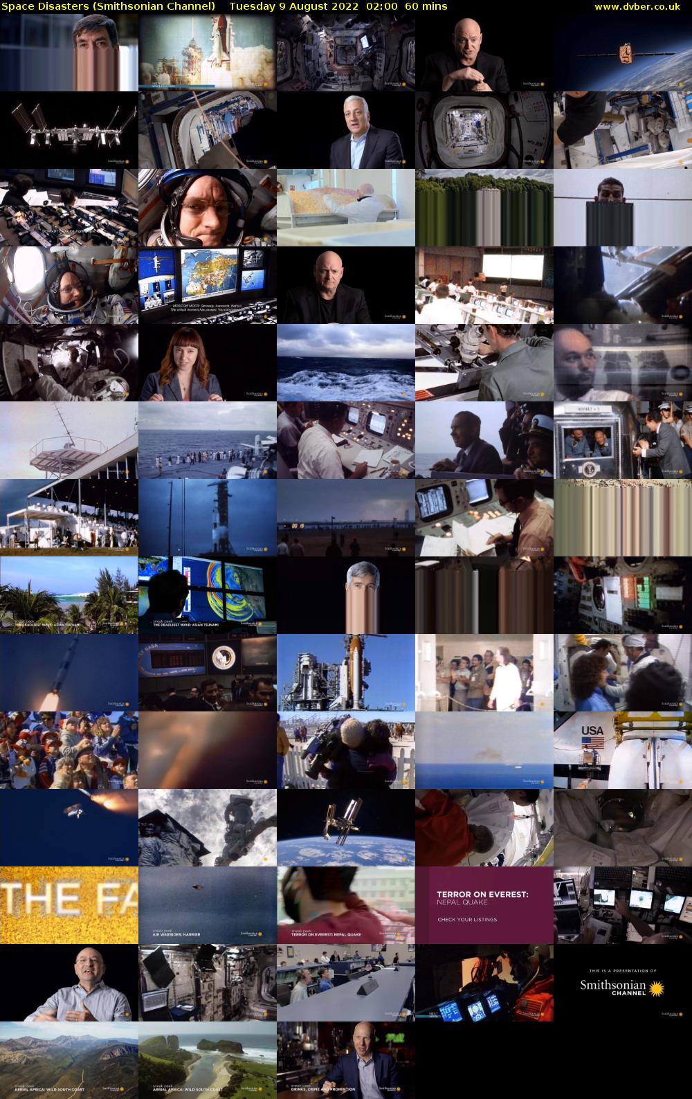 Space Disasters (Smithsonian Channel) Tuesday 9 August 2022 02:00 - 03:00