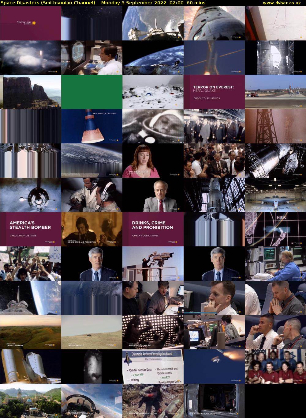Space Disasters (Smithsonian Channel) Monday 5 September 2022 02:00 - 03:00