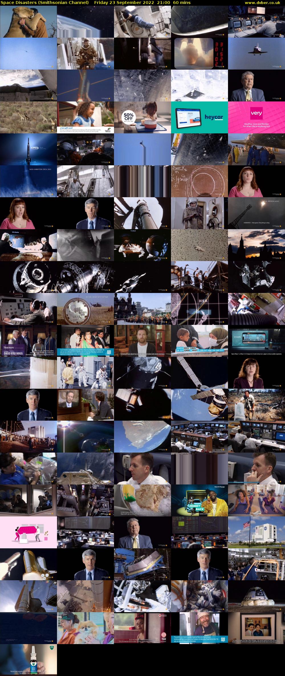 Space Disasters (Smithsonian Channel) Friday 23 September 2022 21:00 - 22:00
