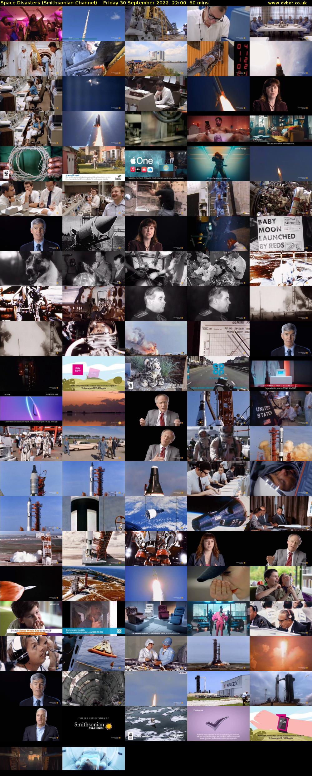Space Disasters (Smithsonian Channel) Friday 30 September 2022 22:00 - 23:00