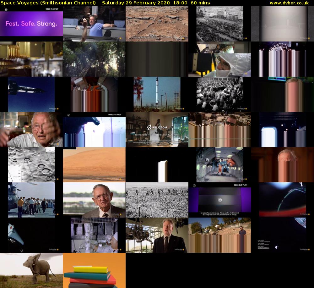 Space Voyages (Smithsonian Channel) Saturday 29 February 2020 18:00 - 19:00