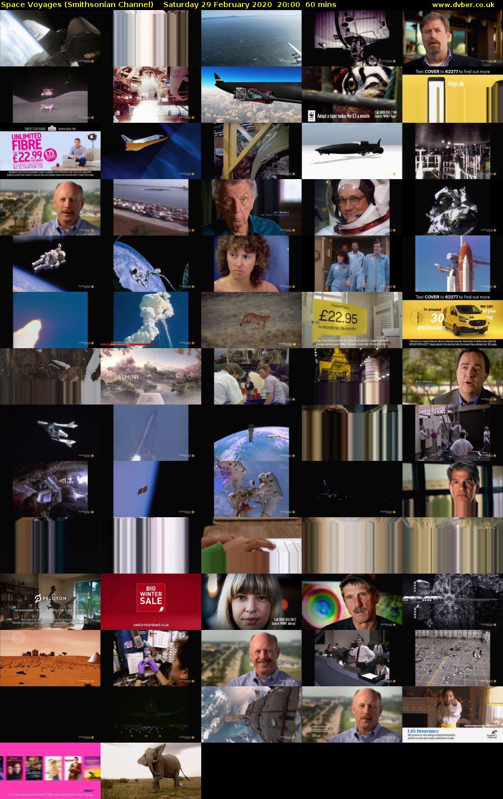 Space Voyages (Smithsonian Channel) Saturday 29 February 2020 20:00 - 21:00