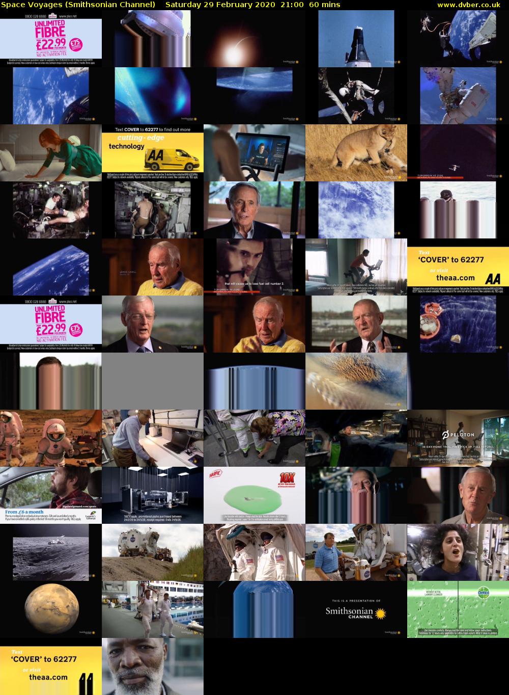 Space Voyages (Smithsonian Channel) Saturday 29 February 2020 21:00 - 22:00