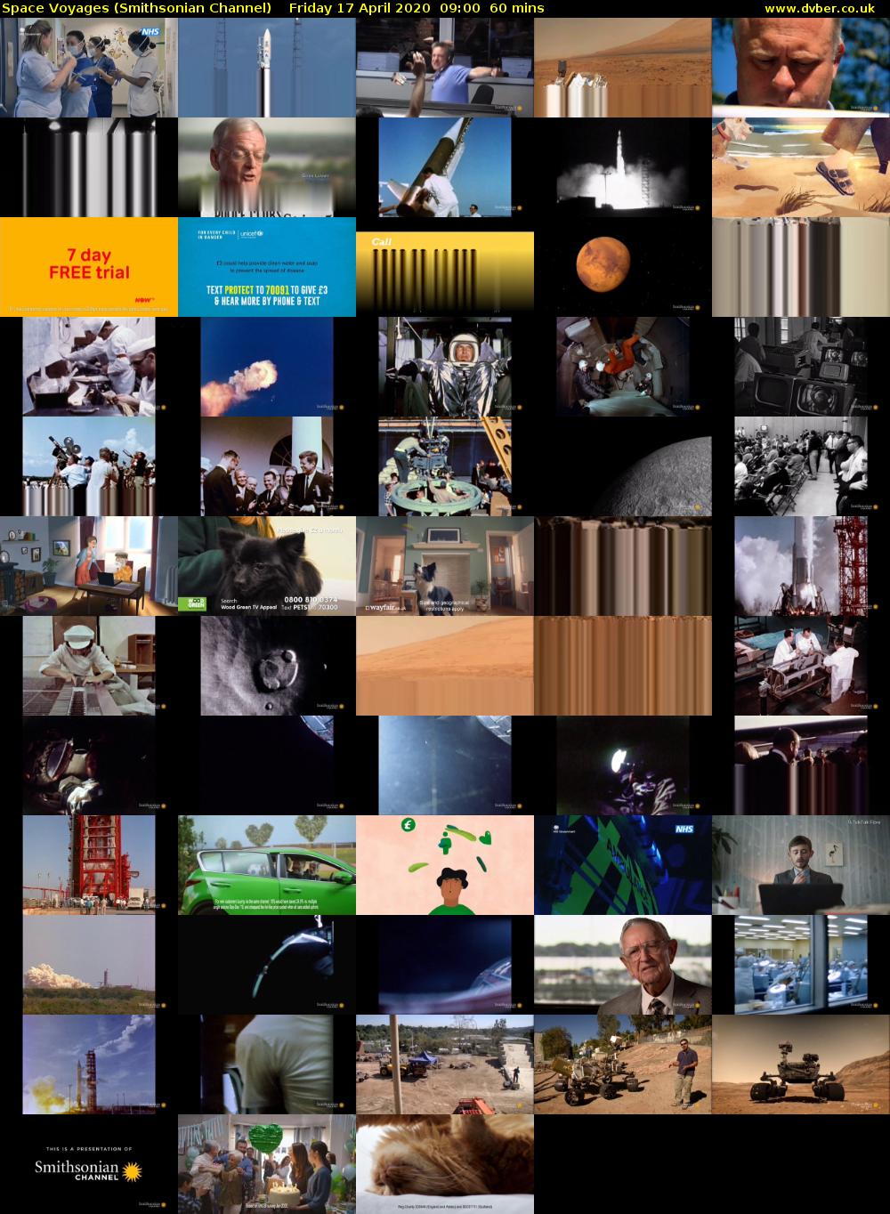 Space Voyages (Smithsonian Channel) Friday 17 April 2020 09:00 - 10:00