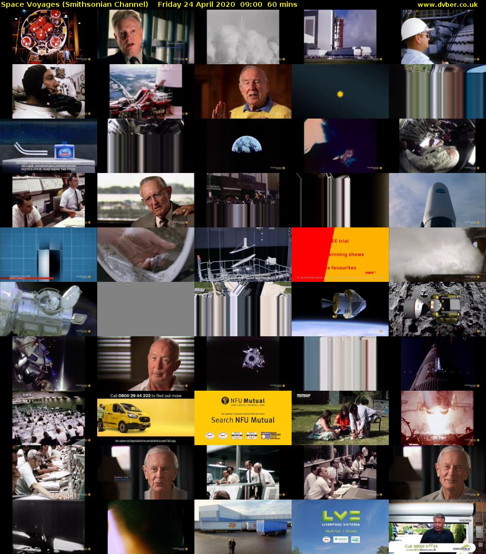 Space Voyages (Smithsonian Channel) Friday 24 April 2020 09:00 - 10:00