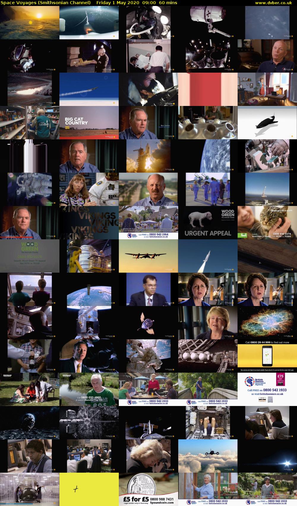 Space Voyages (Smithsonian Channel) Friday 1 May 2020 09:00 - 10:00